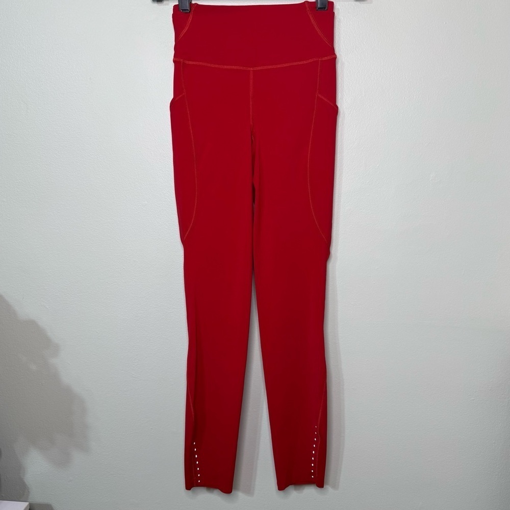 Lululemon Fast & Free High Rise Tights Leggings Reflective Dark Red Size 2 NWT - Picture 8 of 16